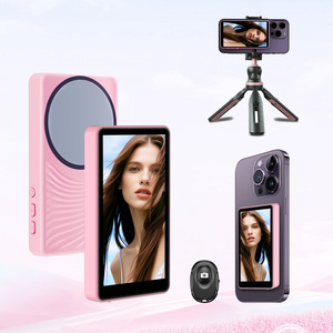 Appareil de mise en miroir d'écran pour selfie, pour téléphone mobile, streaming en direct, moniteur de rétroviseur avec prise en charge Bluetooth - Product Image 1