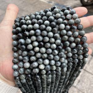 <span class=keywords><strong>Perles</strong></span> en pierre naturelle Amazon, pierres précieuses pour la fabrication de bijoux, lisses, rondes, grises, Kyanite, œil de faucon gris, <span class=keywords><strong>oeil</strong></span> <span class=keywords><strong>d</strong></span>'<span class=keywords><strong>aigle</strong></span>, bricolage, livraison gratuite - Product Image 2