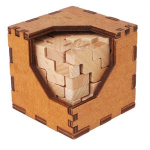 Cubo de Madera 3D, Juego de Lógica Desafiante, Rompecabezas para Desarrollar Habilidades - Product Image 1