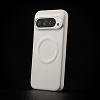 Étui de téléphone en cuir d'agneau doux pour la peau, protection magnétique anti-chute pour Google Pixel 8 Pro/Pixel 7/et Pixel 10