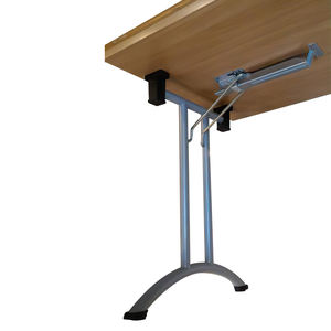 Arqueado prata cinza dobrável ferro mesa ao ar livre base - Product Image 4