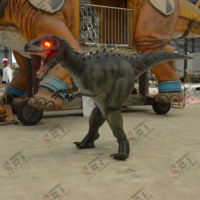 Costume de dinosaure animatronique à yeux rouges, costumes de dinosaures animatroniques personnalisés