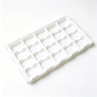 Barquette thermoformée blanche écologique multi-compartiments pour l'emballage de pièces de précision d'usine électronique