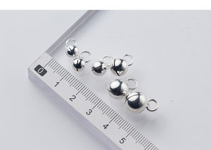 आभूषण बनाने के लिए बढ़िया 925 सिल्वर चार्म मोती, DIY निष्कर्ष घटक आभूषण सहायक उपकरण जिंगल बेल चार्म ब्रेसलेट पायल - Product Image 5