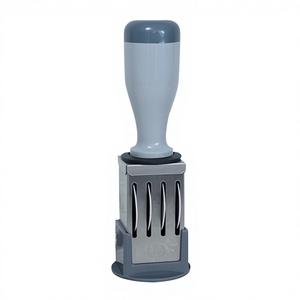 Machine à tamponner <span class=keywords><strong>les</strong></span> dates Express Professionnelle pour usage postal et bureautique, 53x53mm, plaque de date auto-encreur interchangeable, sceau en acier inoxydable - Product Image 2