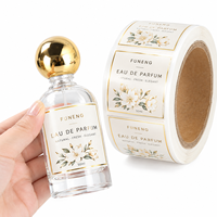 Étiquettes personnalisées imprimées en feuille d'or pour produits de santé, autocollantes, imperméables, pour emballages d'huiles essentielles et cosmétiques, avec logo.