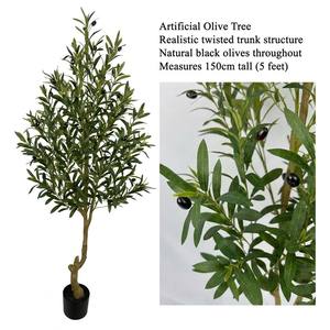 Arbre d'<span class=keywords><strong>olivier</strong></span> artificiel réaliste en plastique, feuilles naturelles - Écologique, pour intérieur/extérieur, décoration de bureau, maison, événements (hauteur 155-230m) - Product Image 2