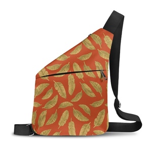 Populaire Pasifika mode Aloha hawaï<span class=keywords><strong>en</strong></span> feuille de bananier impression haute qualité hommes grande capacité sac à bandoulière impression personnalisée à la demande - Product Image 5