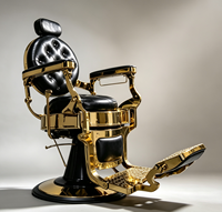 Chaise de barbier classique rétro de qualité supérieure, réglable et hydraulique, pour une utilisation professionnelle en salon de coiffure, pour la coupe de cheveux et le rasage