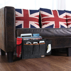 Custom Logo Durable Felt Storage Hanging Organizer Bag Felt Bedside <strong>Bed</strong> Sofa Storage <strong>Caddy</strong> With Tissue Box Bottle Holder Pocket - Product Image 6