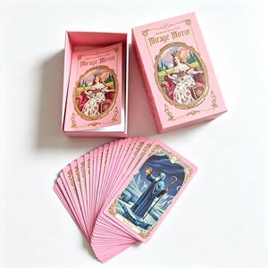 Tarjetas de <span class=keywords><strong>Tarot</strong></span> de Lujo con Lámina Rosa, Impresas <span class=keywords><strong>en</strong></span> Fábrica, Personalizadas al por Mayor, con Guía, Diseño Español Personalizado para Estilo <span class=keywords><strong>Femenino</strong></span> - Product Image 4