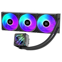 Refroidisseur liquide pour ordinateur, nouveau modèle noir, CPU 360 mm, refroidisseur d'eau AIO, PWM ARGB AM4 AM5 LGA1700, trois ventilateurs, refroidissement par eau pour PC