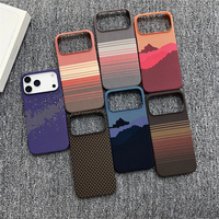 Nouvelle coque de téléphone magnétique en fibre de carbone à motif pour iPhone Air 17 Pro Max 16 Plus 15 14 13, coques en carbone orange