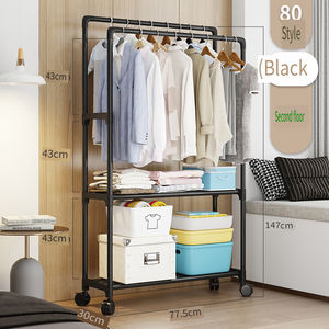 Porte-manteau moderne en alliage de zinc, du sol au plafond, pour intérieur, avec support à chaussures, pour séchage de vêtements dans le salon - Product Image 3