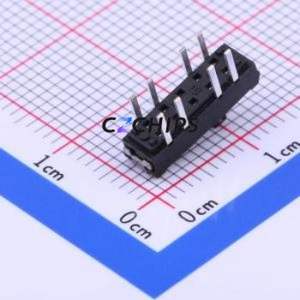 JS203011CQN Slide Switch Through hole Component (THT) Switch Double Pole Three Throw Rectangle Pin Header PC Pin 5.5mm - Product Image 2