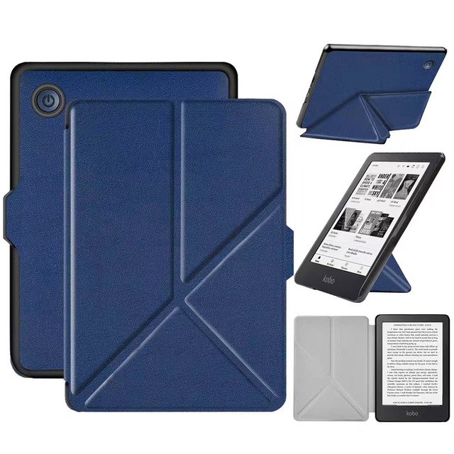 Slim Magnetic Y Shape Multiple Angle Stand Smart Cover Folio Case for Kobo Clara Colour 2024 With Soft TPU Back