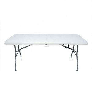 Wholesale High Quality Party <b>Folding</b> <b>Tables</b> Adjustable 6ft 8ft Rectangular HDPE <b>Plastic</b> Metal Frame Portable Outdoor Use Custom - Product Image 4