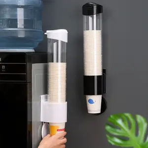 Zwarte Ronde Moderne Wegwerp Theekopjes Houder Plastic Koffiebekerhouder Wegwerp