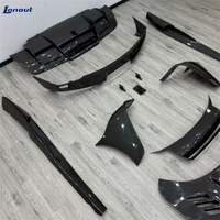 Kit de Carrocería Pequeño de Fibra de Carbono Seca para Ferrari 296, Estilo Versión SP Track Mejorada, Parachoques Delantero, Difusor Trasero, Capó del Motor