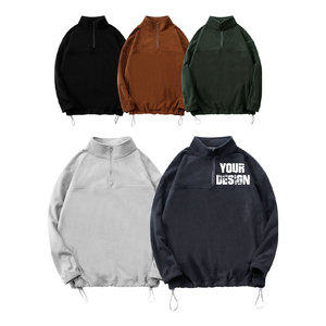 Sudadera de gimnasio para hombre con logo personalizado, diseño de compresión estampado, media cremallera, forro polar, manga larga, talla grande, Invierno 2026 - Product Image 6