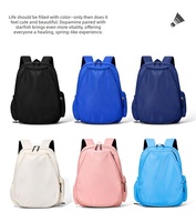 Tas Ransel Raket Ringan Custom OEM dengan Kompartemen Sepatu, Tas Olahraga Multifungsi untuk Perlengkapan Badminton & Tenis
