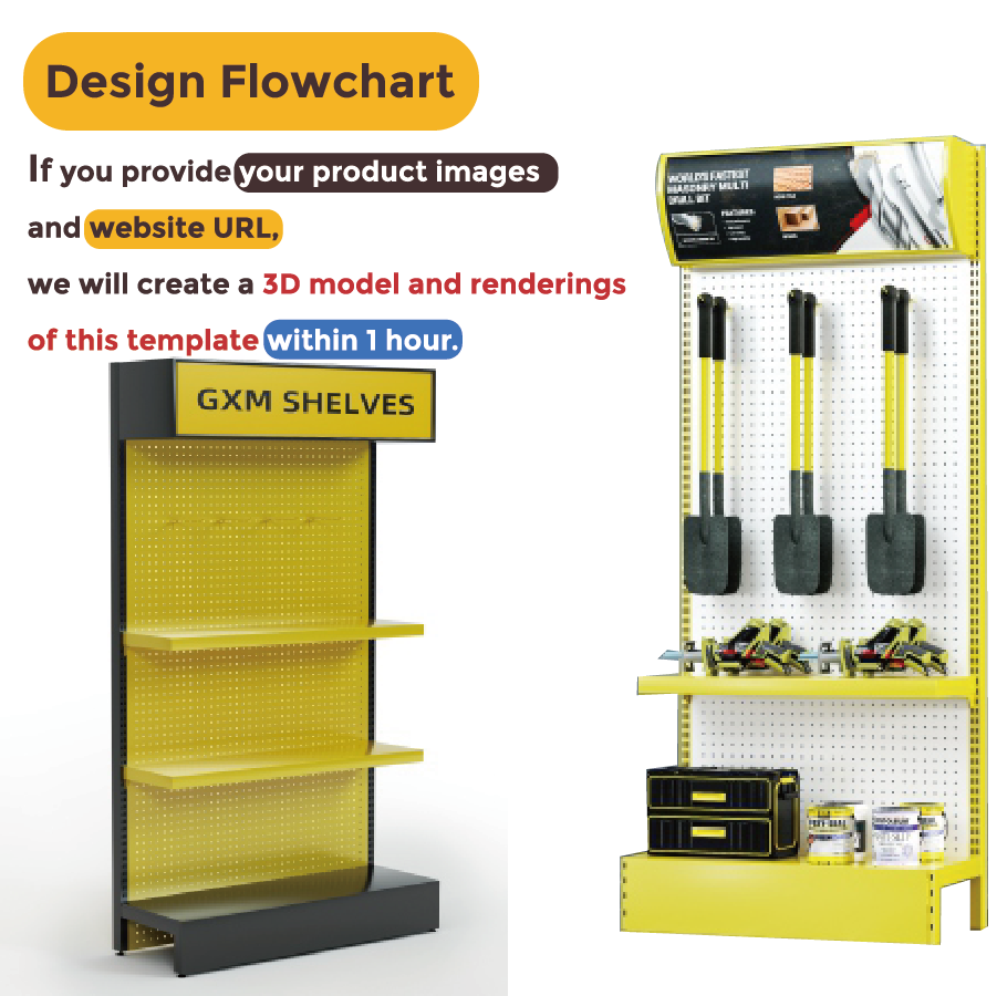 Apache Custom Metal Pegboard Hook Tool Display Stand for Hardware Tools for Auto Repair Shop for Factory Use — view 4
