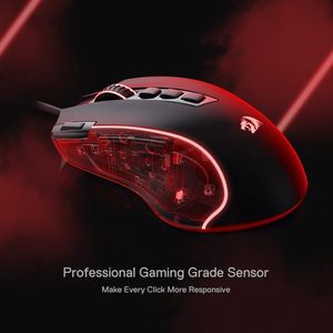 เมาส์เกมมิ่ง M612 <span class=keywords><strong>Predator</strong></span> RGB 8000 DPI เชื่อมต่อผ่านสาย USB แบบออปติคอล ปุ่มตั้งค่าได้ 11 ปุ่ม ไฟแบ็คไลท์ 5 โหมด รองรับซอฟต์แวร์ DIY จากจีน - Product Image 4