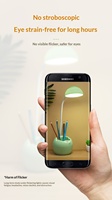 Lampe de table LED créative pour la protection des yeux, batterie au lithium intégrée, gradation tactile, design moderne, CRI élevé 80-89 pour