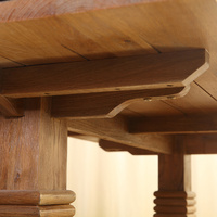 Ensemble de table à manger en chêne massif de style italien moderne, meubles rustiques en métal vieilli pour la maison, banquet, restaurant, pour le dîner