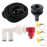 Système de drainage et de valve d'oxygénation pour aquariums de poissons vivants, pour bateaux de pêche et yachts - Raccordement par collier de serrage pour pompes et valves de drainage marins