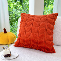 Coussin en peluche citrouille PV matelassé et brodé, motif petit fantôme, jouet en peluche d'Halloween, housse de coussin transfrontalière