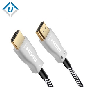 Câble <span class=keywords><strong>HDMI</strong></span> à fibre optique active HDR 3D 4K HDCP 1,5m-300m avec boîtier métallique plaqué or 8K LJ Electronic LTD - Product Image 6