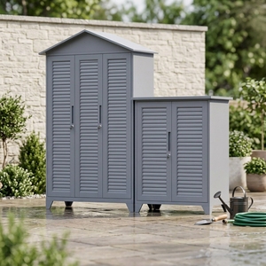 Armario <span class=keywords><strong>de</strong></span> Almacenamiento Exterior Impermeable Personalizado, Organizador <span class=keywords><strong>de</strong></span> Jardín, Armario para Herramientas <span class=keywords><strong>de</strong></span> Patio, Caseta para Equipos <span class=keywords><strong>de</strong></span> Jardín - Product Image 5