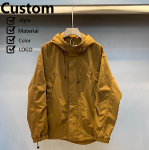 Nueva Chaqueta de Fibra de Poliéster Personalizada con Capucha para Hombre, Estilo Holgado, para Primavera y Otoño - Product Image 1