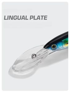 Leurres de pêche à la traîne méné appât à manivelle pour eau douce salée Topwater bar truite océan rivière lac pêche ABS poisson-chat - Product Image 4