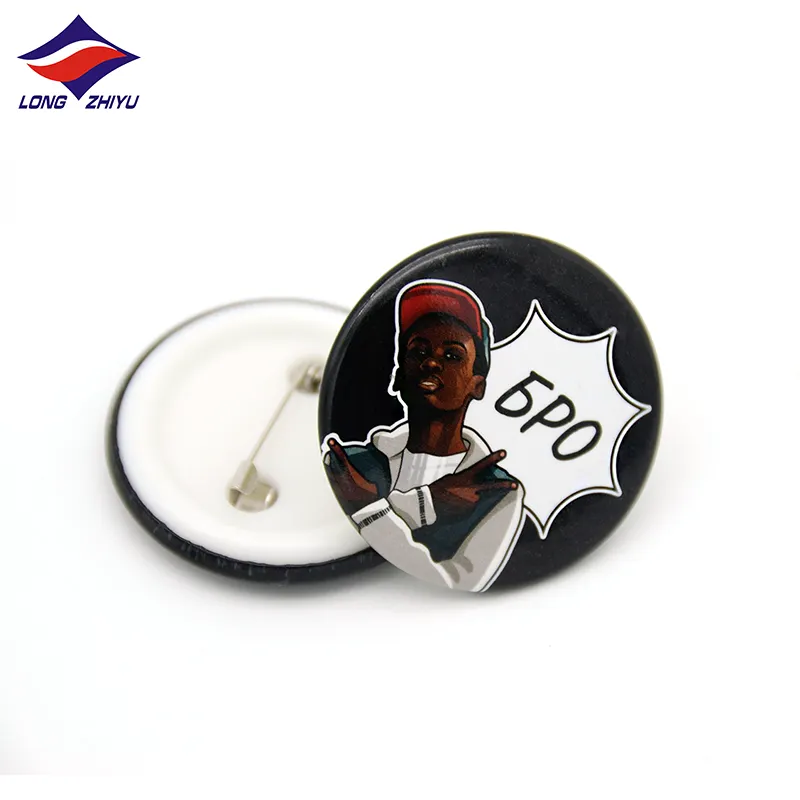 Longzhiyu 15 years factory magnetic button badges maker professional custom star button badges pins