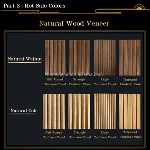 Pannelli Flessibili Tamburati in Legno di Rovere Naturale AoRong per <span class=keywords><strong>Rivestimento</strong></span> Decorativo di Pareti Interne con Scanalature - Product Image 2