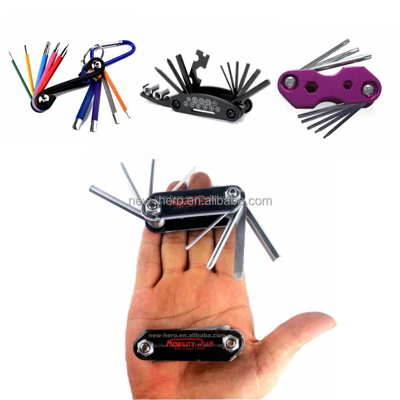 Outdoor Bicycle Maintenance Tools Foldable Bike Repair Tools Kit Mini Folding Cycling Tool set Hex Allen Spanner Wrench set