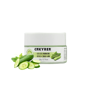 Crema de Ojos de colágeno y ácido hialurónico orgánico Mascarilla de hoja de pepino Vegano para aliviar bultos Arrugas Círculos oscuros Hinchazón - Product Image 1