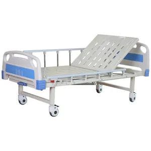 Cama médica manual dos fabricantes do mobiliário do hospital do bom preço único manivelas com únicas funções