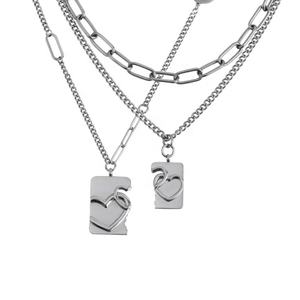 Collares Populares para Parejas, Diseño de Corazón, Joyería de Acero Inoxidable, Regalos de Fabricación de Alta Calidad - Product Image 2