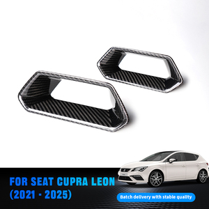 Cubierta de Asiento de Fibra de Carbono Real Shasha, Accesorios Interiores para Auto, para <span class=keywords><strong>Seat</strong></span> Cupra <span class=keywords><strong>Leon</strong></span> 2021 2022 <span class=keywords><strong>2023</strong></span> 2024 2025 - Product Image 5