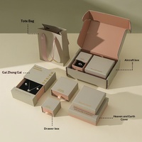 Boîte de rangement pour bijoux et montres en gros, texture brique, avec doublure en éponge, couvercle à charnière bronzé + tiroir pour bagues et boucles d'oreilles