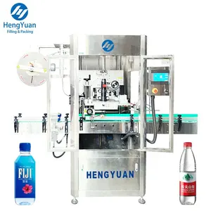 Mineral Drinking Water PET Bottle Shrink Sleeve Labeling Machine With Shrinkage Oven Container Wrapped with Film HYTS-150