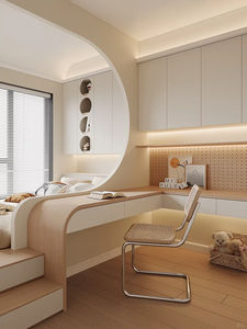 Juego de Muebles de Madera Personalizables para Dormitorio, Apartamento u Hospital, Incluye Camas Bajas Tipo Tatami y Mesas - Diseño Moderno, 5 Años de Garantía - Product Image 6