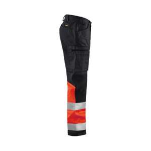 BLAKLADER - 155118119955D88 Hi-Vis <b>trousers</b> stretch <b>Black</b>/Red - EAN 7330509663370 HI-VIS <b>WORKWEAR</b> - Product Image 4