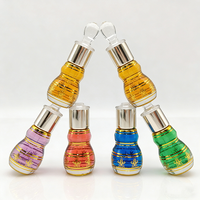 Flacon en verre en forme de gourde de 12 ml, élégant et portable, à haute étanchéité, pour parfums et huiles essentielles