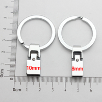 Conectores de aleación de 8mm/10mm para llaveros, dijes para cinturones de llavero de 8mm/10mm, accesorios DIY para la fabricación de joyas de mujer, nombre de ídolo