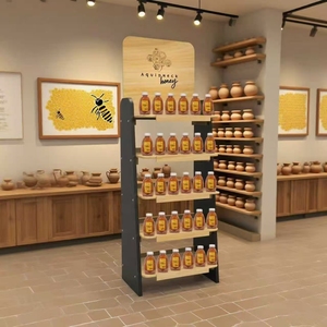 Apache Tùy Chỉnh Gỗ 5 Lớp Mật Ong Jar Hiển Thị Kệ Cho Mật Ong Đặc Sản Cửa Hàng - Product Image 5