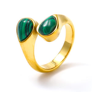 Transfronterizo nueva Europa y los Estados Unidos ins Senior sense personalidad doble anillo en forma de gota de agua luz femenina <span class=keywords><strong>tit</strong></span> de lujo - Product Image 4